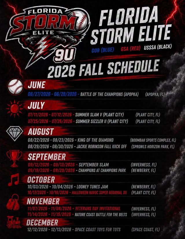 2026 Fall Schedule